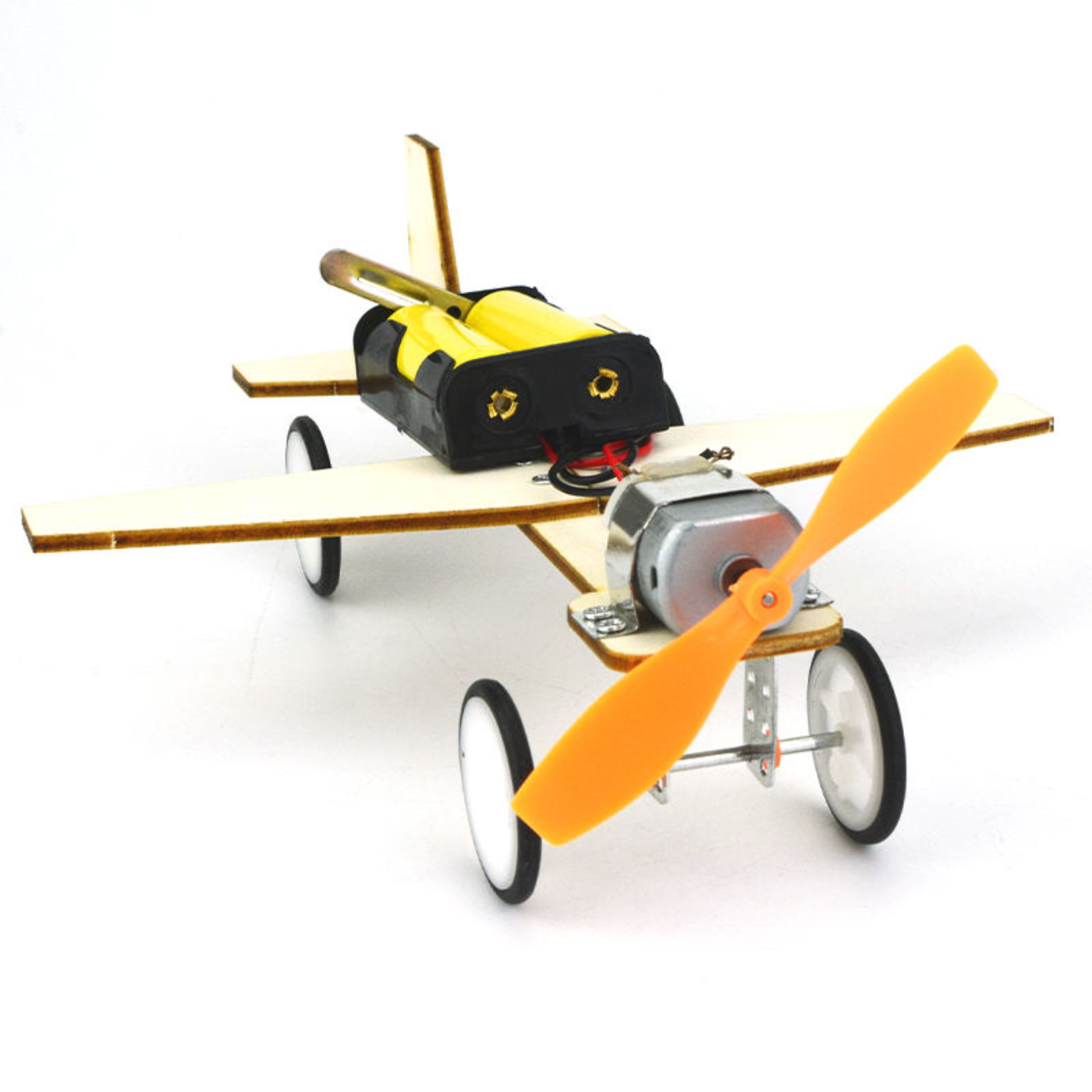 Pludo STEM Kit ElectroTaxi – DIY Science Kit for Kids 11–14 | Grade 6–8 Wooden Electric Aircraft Project -DIY Kit -Pludo Education Kit -Robocraze