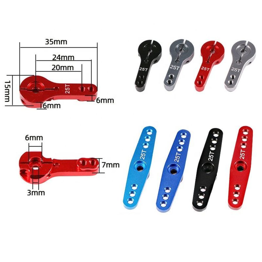 25T Servo Metal Rocker Arm for MG995 MG996R -Robocraze