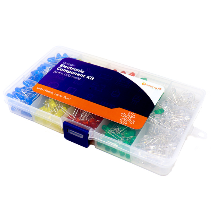 500PCS 5MM LED Kit – LED pack with 5 colors & storage box for DIY projects - Electronic Components - Robocraze