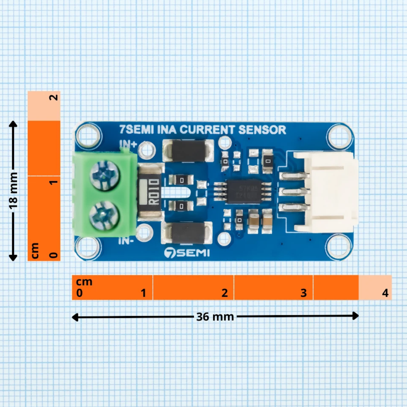 7Semi INA240A4 4–80V Bidirectional Current Sensor Breakout Board -Electronic Modules -Breakout Boards -Robocraze