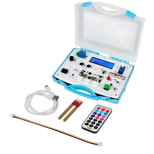Elecrow All-in-One Starter Kit – Arduino Kits with 15 sensors & 21 lessons for beginners. -Robocraze