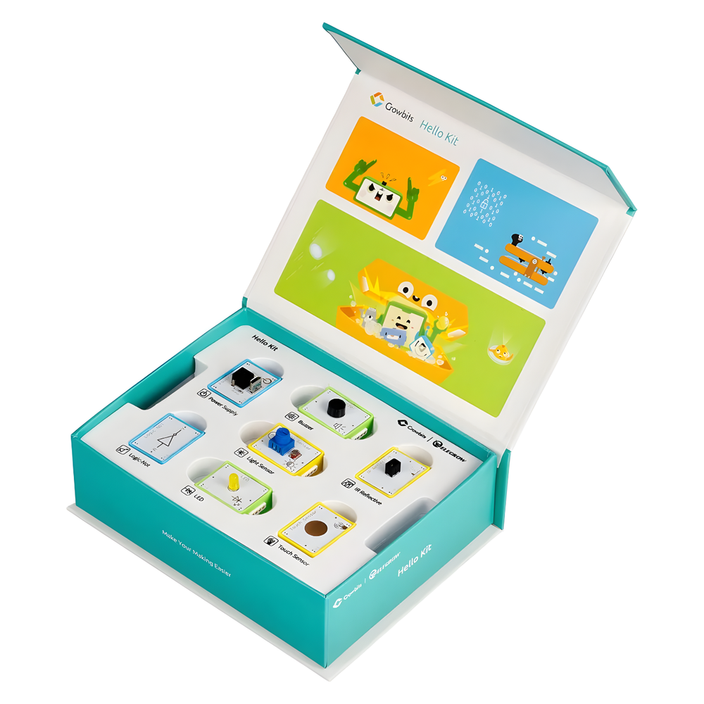 Elecrow - Crowbits Hello Kit - 7 Modules, Programming Learning Kit, STEM Project Toys