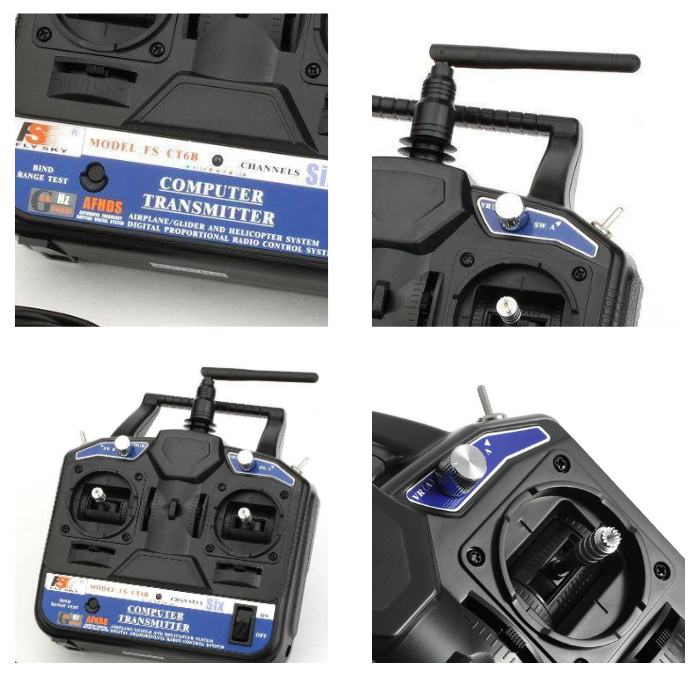 FlySky FS-CT6B 6CH 2.4GHz Transmitter & Receiver – FPV drone remote for quadcopters. -Robocraze