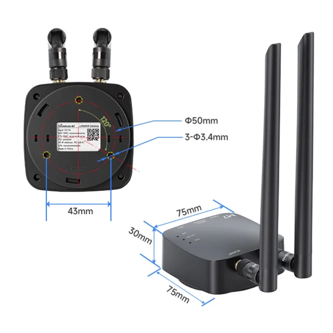 Elecrow ThinkNode M7 Meshtastic Wireless Communication Gateway with ESP32-S3, LR1110 & PoE Support -IoT & Wireless -LoRa -Robocraze