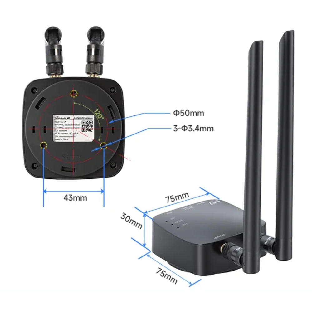 Elecrow ThinkNode M7 Meshtastic Wireless Communication Gateway with ESP32-S3, LR1110 & PoE Support -IoT & Wireless -LoRa -Robocraze