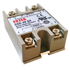 Fofek SSR-40DA 3-32VDC to 24-380VAC Solid State Relay – 40A AC power control relay. -Robocraze