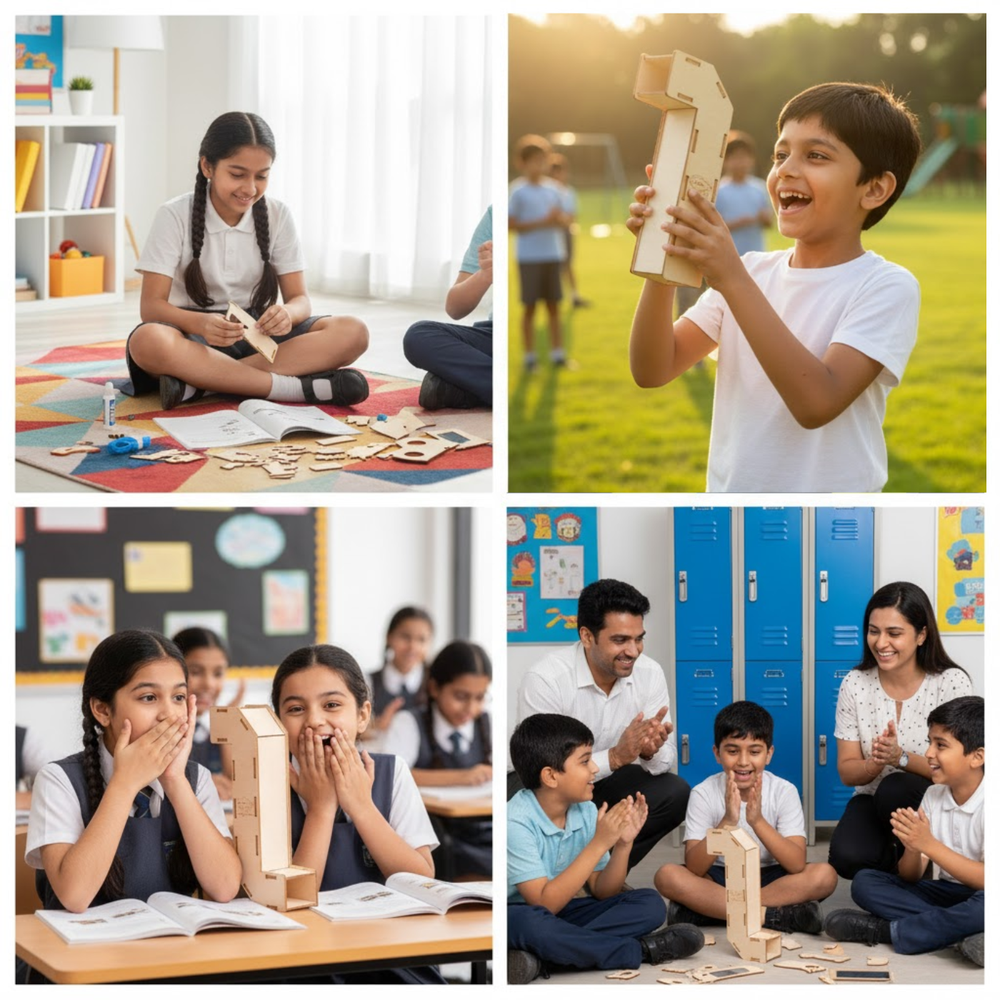 Pludo DIY Periscope Activity STEM Kit – Mirrors and Reflection Learning Toy for Kids 8–11 |Grade 3–5 DIY Science Experiment Kit -DIY Kit -Pludo Education Kit -Robocraze