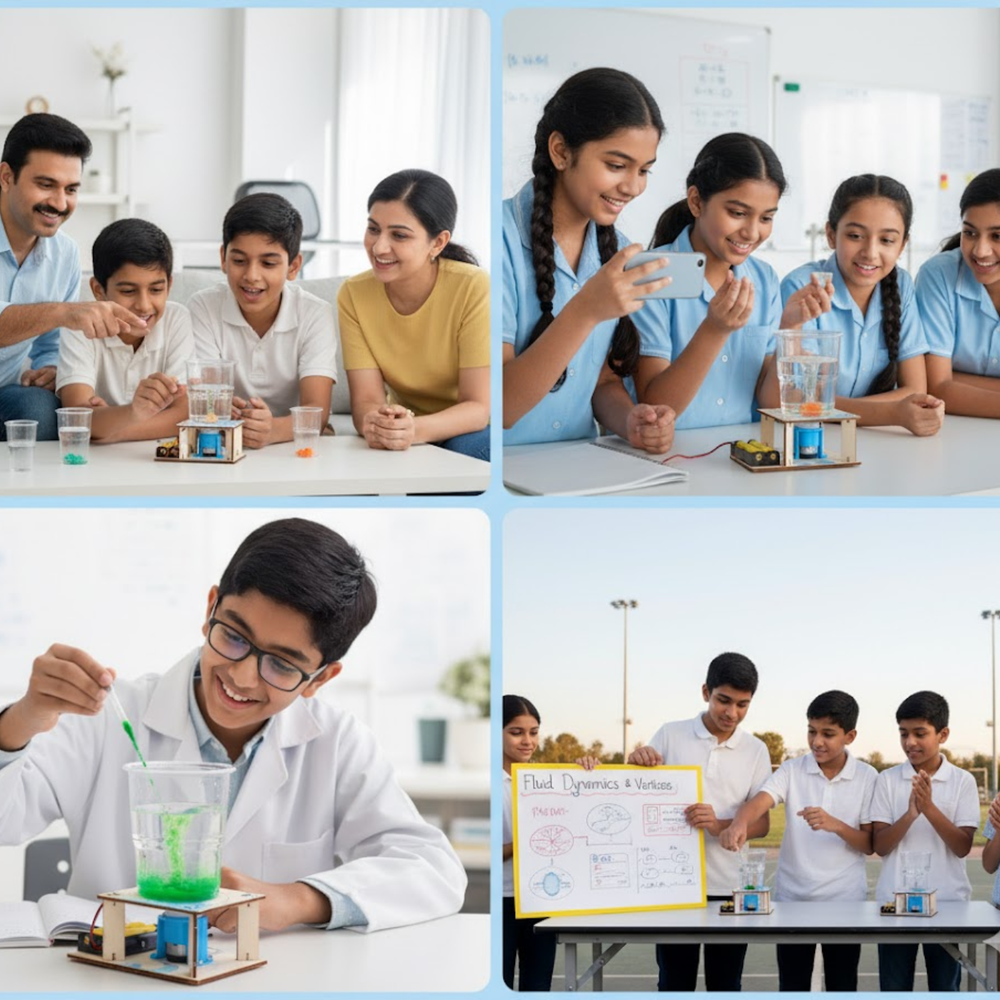 Pludo DIY Vortex Lab – DIY Science Experiment Kit for Kids 11-14 | Fluid Dynamics STEM Project for Grade 6-8 - DIY Kit -Pludo Education Kit -Robocraze