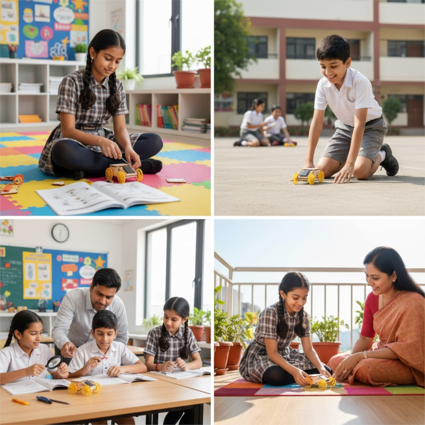 Pludo Solar Racer Car DIY Kit – Build a Light Following Car for Ages 8–11 | Grade 3–5 -DIY Kit -Pludo Education Kit -Robocraze