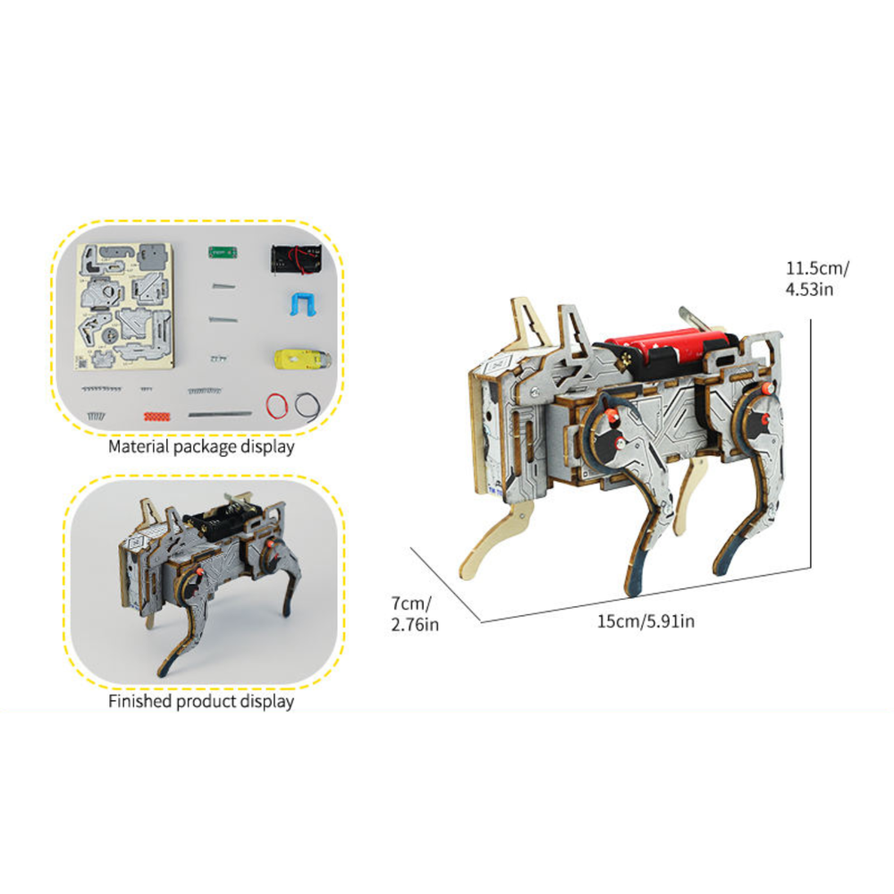 Pludo Sound Activated Robotic Dog DIY Kit – Learn Sound Detection and Mechanics for Ages 14–18 | Grade 9–10 -DIY Kit -Pludo Education Kit -Robocraze