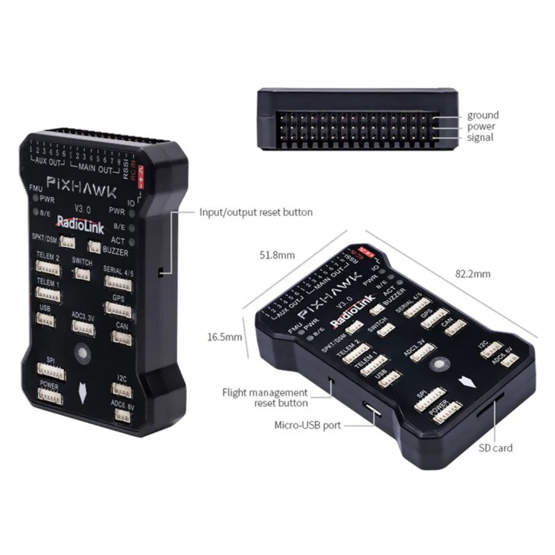 Radiolink Pixhawk Flight Controller for UAV & Drones -Drone Parts -Drone Controllers -Robocraze