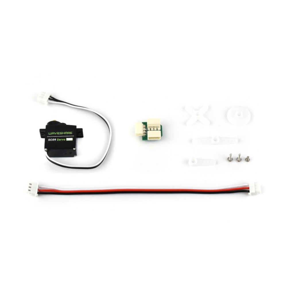 Waveshare 300° 2.3kg SC09 Two-way Serial Bus Servo Motor -Motors & Mechanical -Servo Motors -Robocraze
