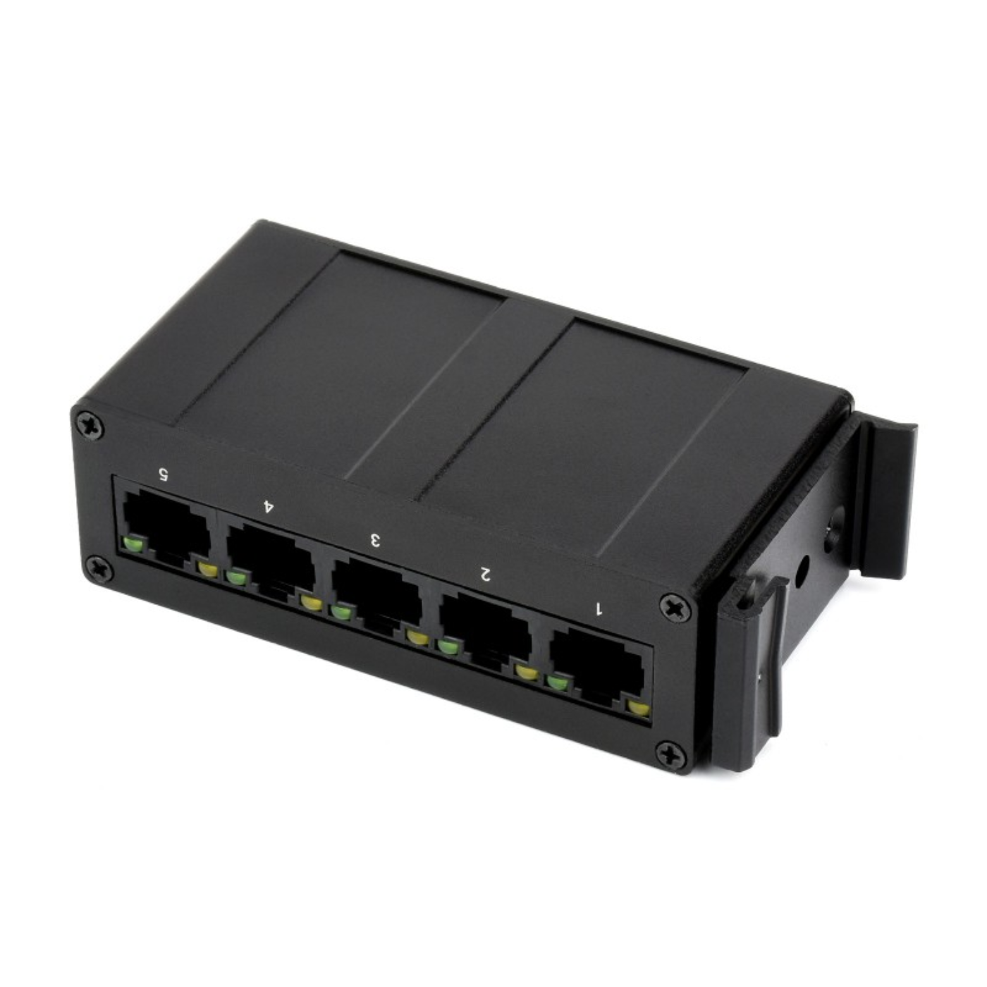 Waveshare Industrial 5-Port Gigabit Ethernet Switch – 10/100/1000Mbps Full-Duplex, DIN Rail Mount -Cables -Ethernet -Robocraze