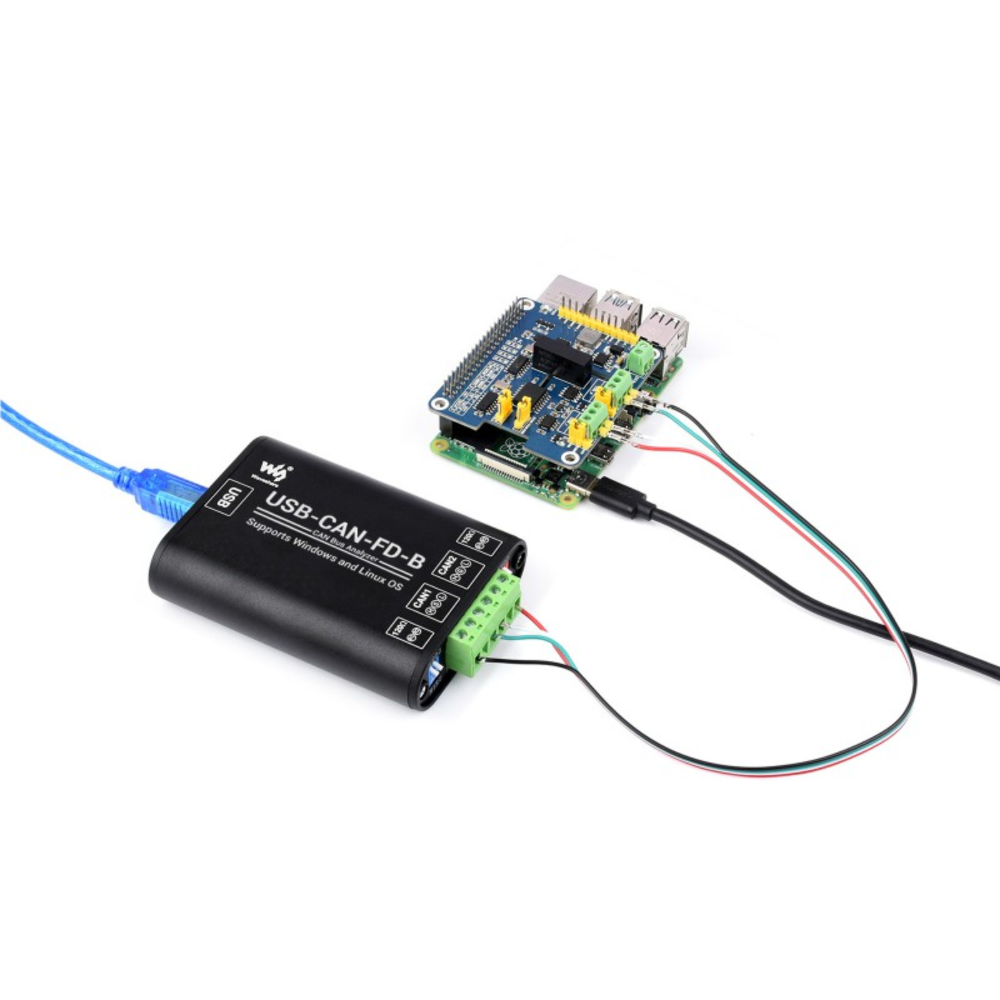 Waveshare Industrial CAN/CAN FD Bus Data Analyzer – USB to CAN FD Adapter & Communication Interface -Development Boards -Development Board Accessories -Robocraze