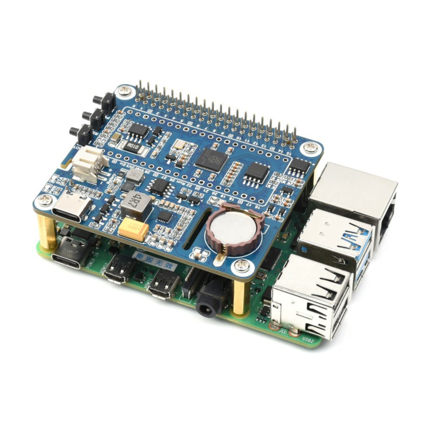 Waveshare Power Management HAT (B) for Raspberry Pi – Power Management Module -Raspberry Pi -Raspberry Pi Hats -Robocraze