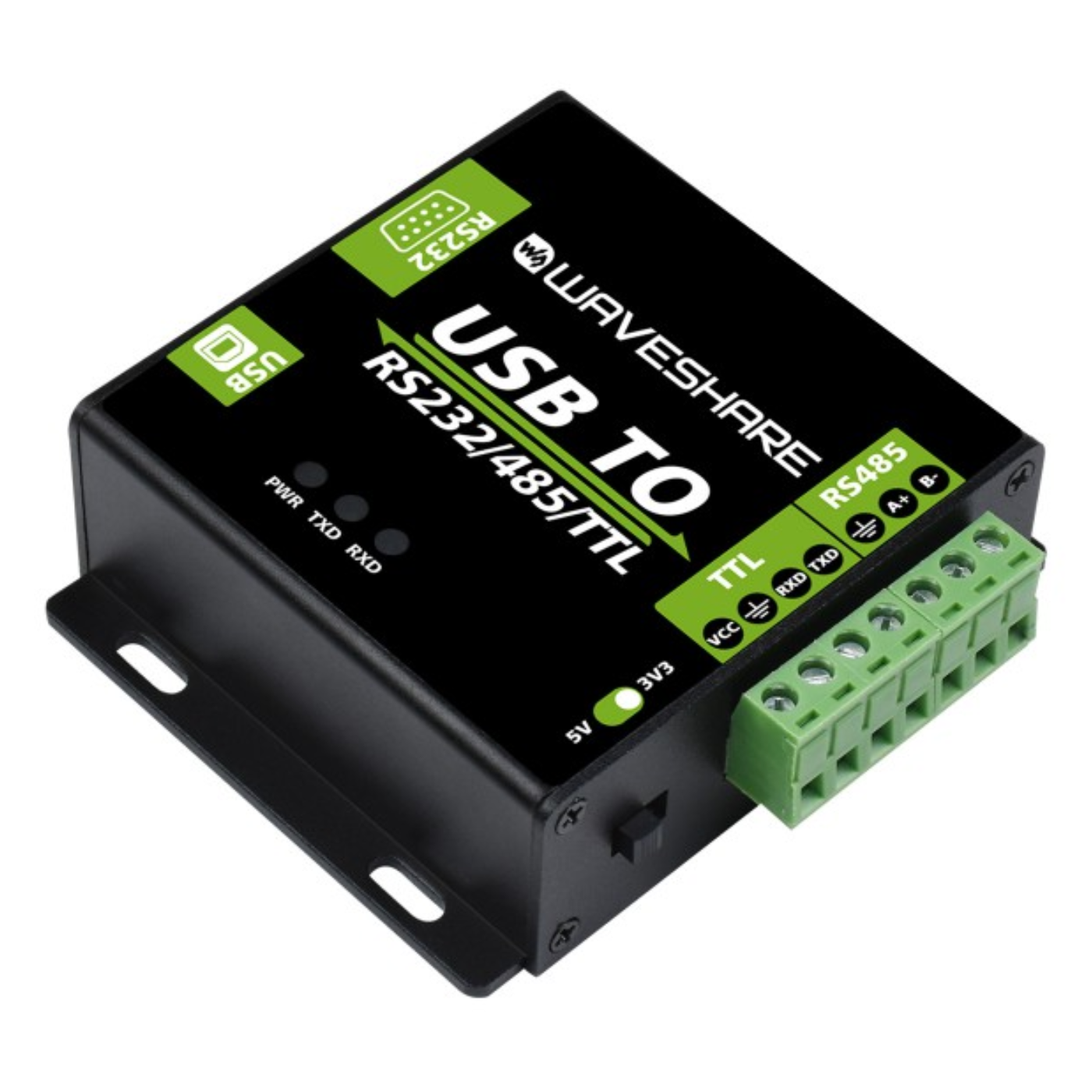 Waveshare USB TO RS232/485/TTL Industrial Interface Converter -Industrial Electronic Modules -Robocarze