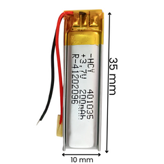 Witty Fox 3.7V 200mAh LiPo Battery Rechargeable -Lithium Polymer Battery for Drone -Robocraze