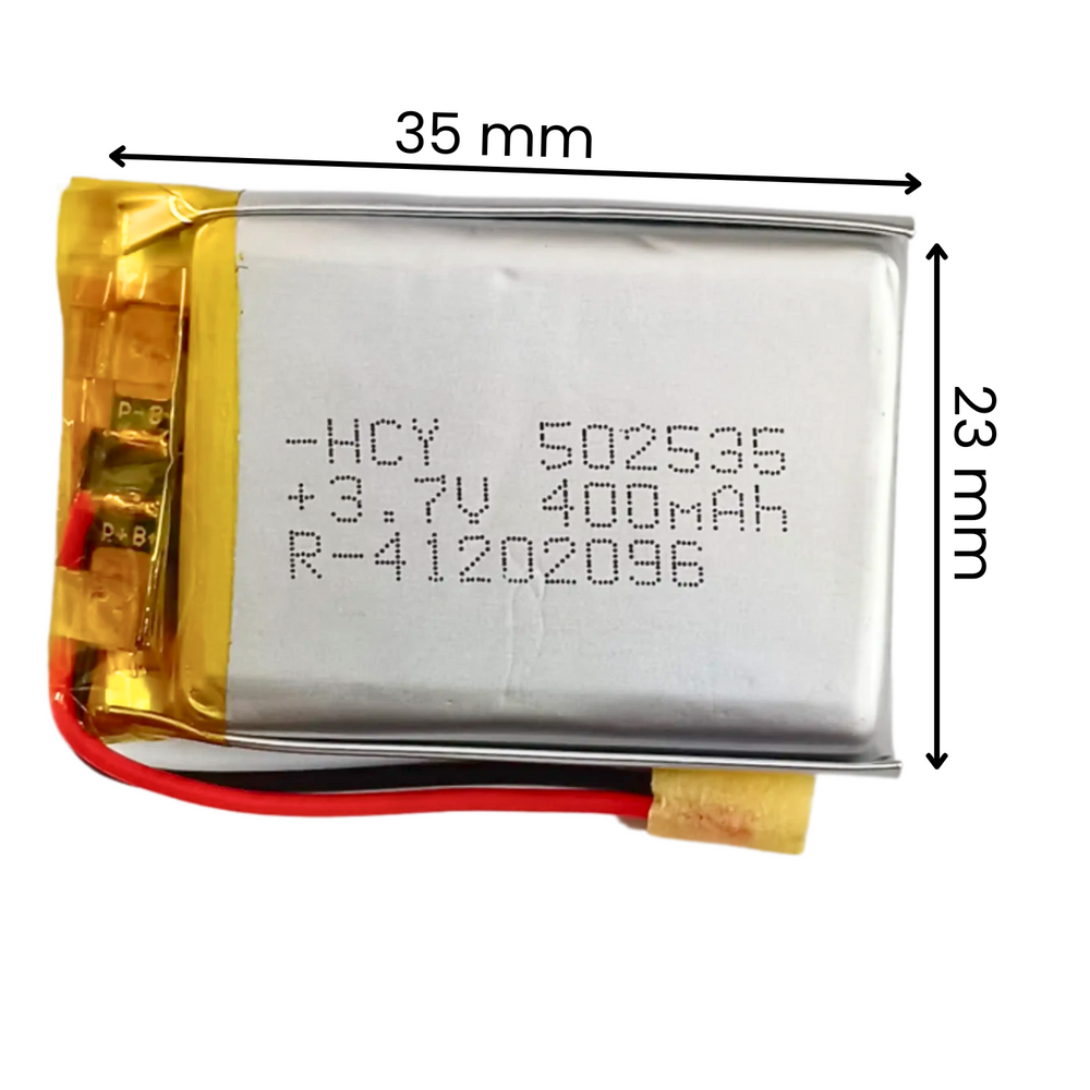 Witty Fox 3.7V 400mAh Rechargeable LiPo Battery -Lithium Polymer Battery for Drone -Robocraze