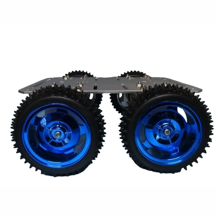 Rubber Color Robotics 85MM Rubber Large Robot Smart Car Wheel Blue Color – Robocraze