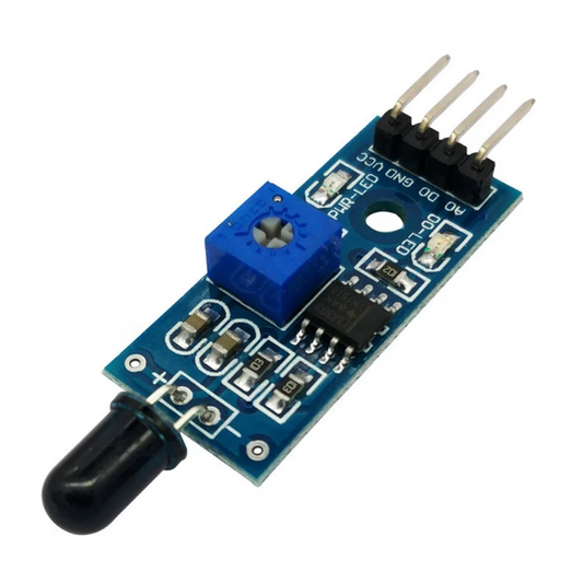 Heat Flame Sensor - Detects fire & high temperatures for safety. -Flame Sensor -Robocraze