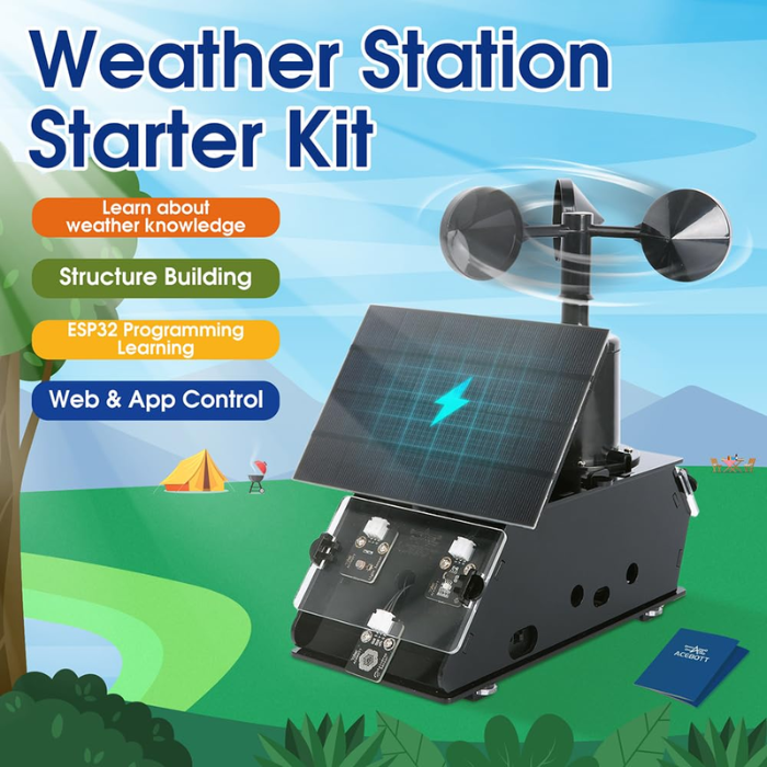 ACEBOTT ESP32 IOT Weather Station Starter STEM Kit Compatible with Arduino
