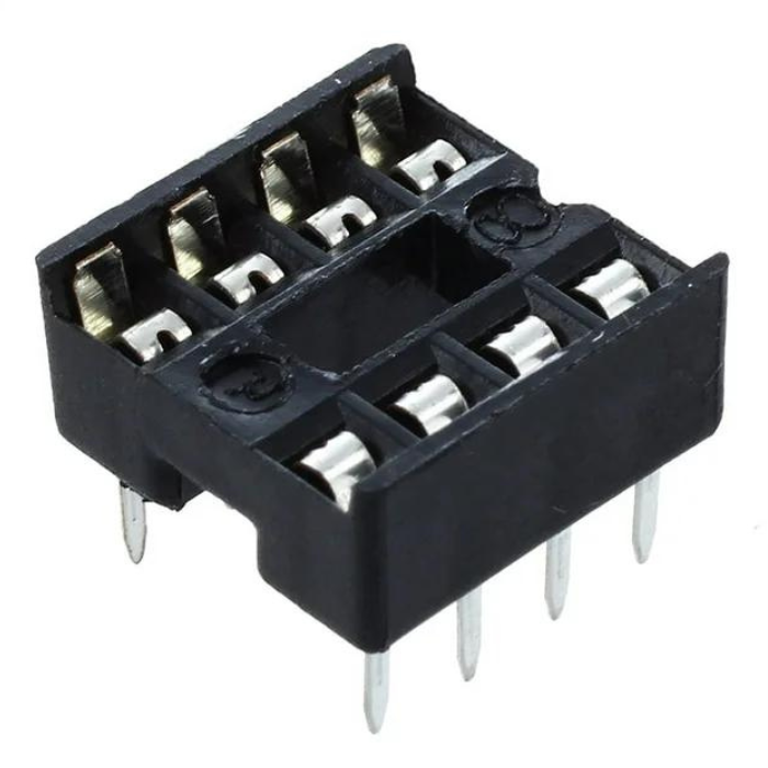 8-Pin DIP IC Socket Base Adapter – 8-pin DIP IC socket for secure chip mounting - Robocraze