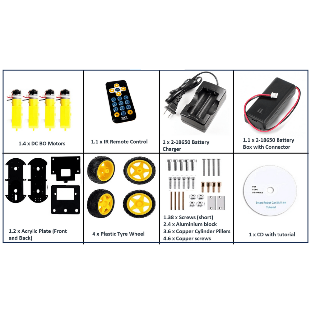 DIY Uno Project Smart Robot Car Kit V3.0 – Advanced DIY Kits, STEM Kits, Robot Kits -Robocraze
