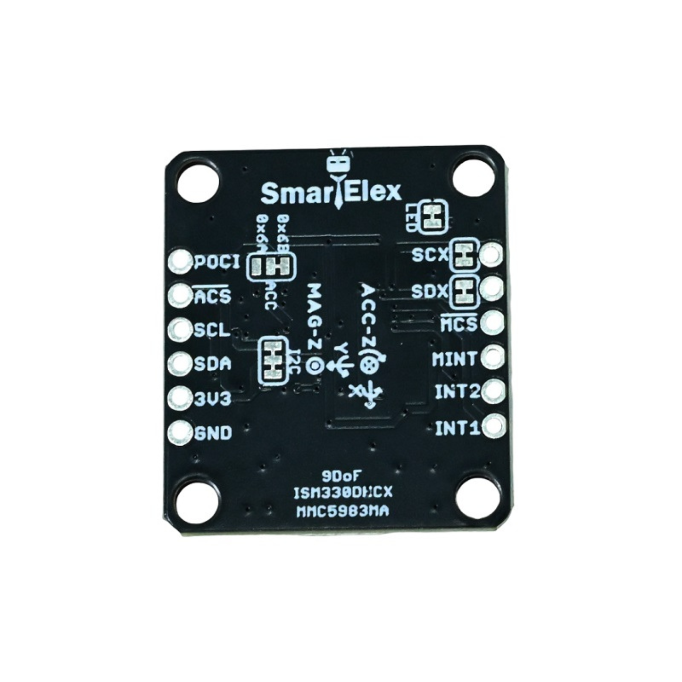 SmartElex 9DoF IMU Breakout Board with 3-Axis ISM330DHCX Accelerometer -Robocraze