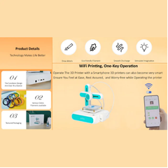 Goofoo Cube Mini 3D Printer for Stem Education -3D Printers/Pens -DIY 3D Printers -Robocraze