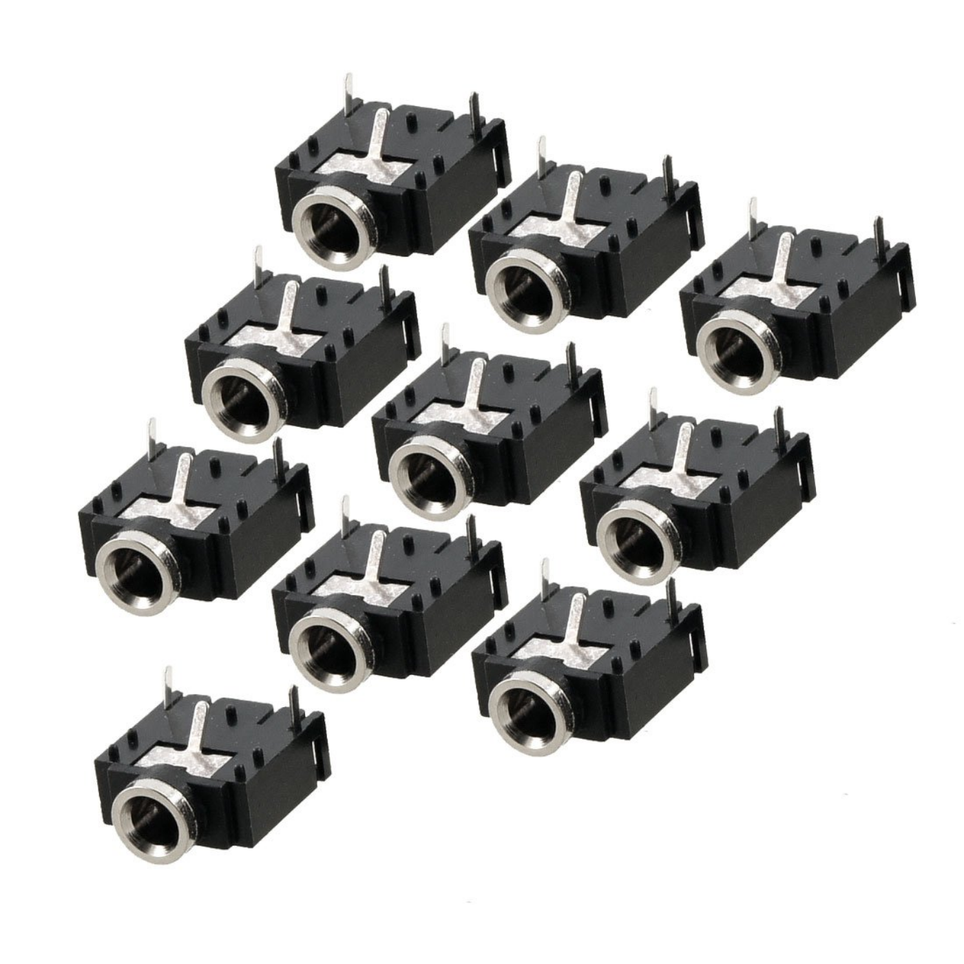 PCB Mount 3.5mm Female Stereo Jack Socket Connector - pack of 10