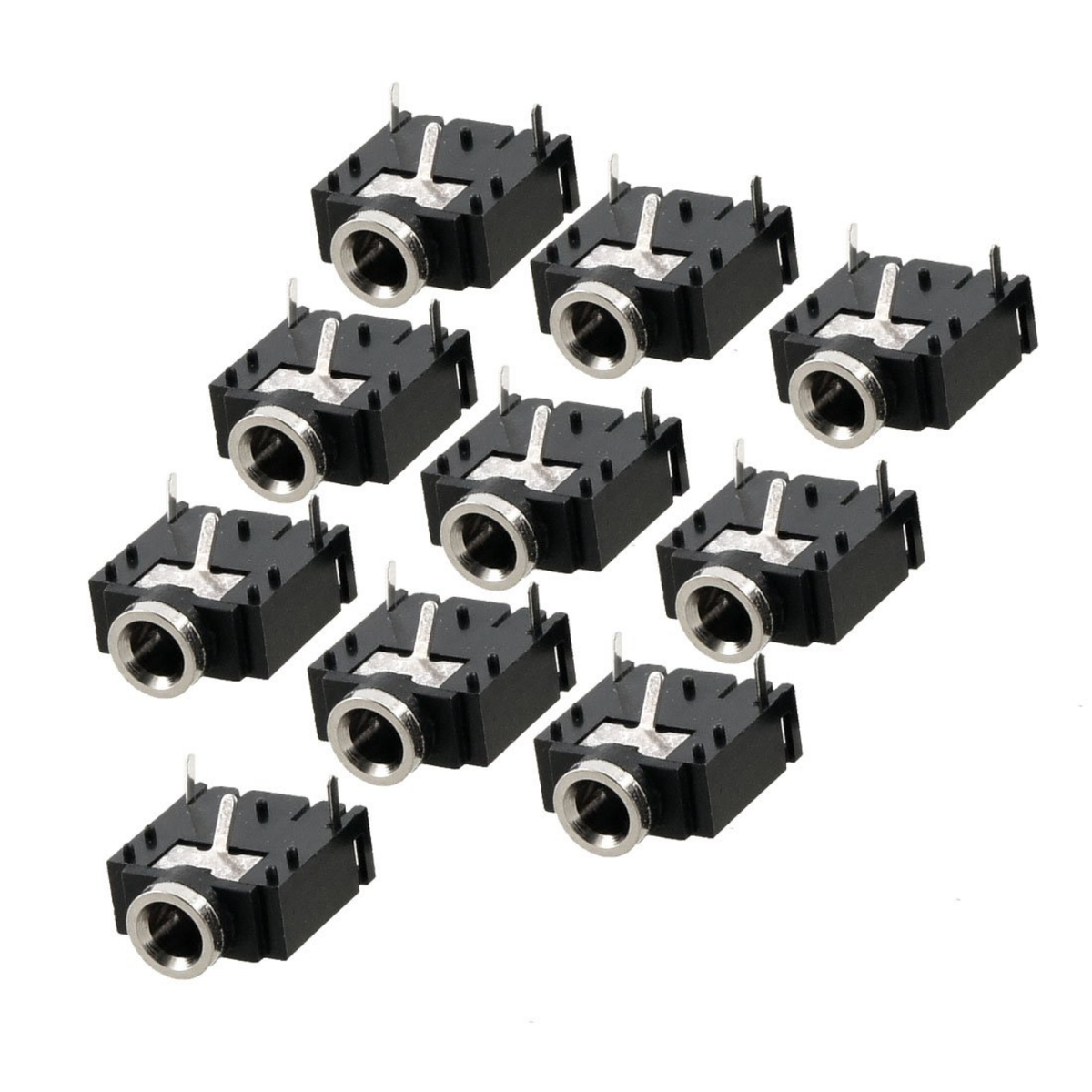 PCB Mount 3.5mm Female Stereo Jack Socket Connector - pack of 10