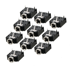 PCB Mount 3.5mm Female Stereo Jack Socket Connector - pack of 10