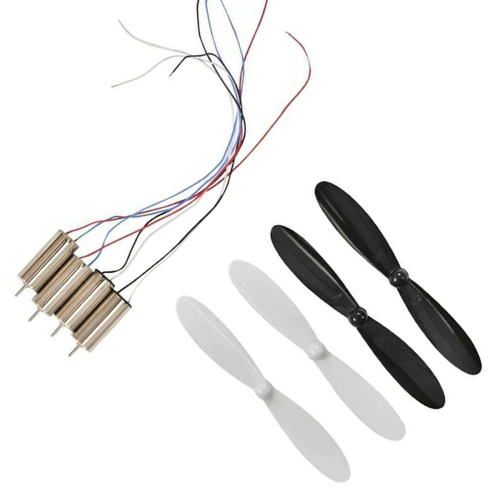 Coreless DC Motor & Propeller (8x20mm) - Pack of 4, designed for small robotics & DIY toys – Robot Motors - Robocraze