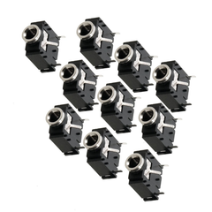 PCB Mount 3.5mm Female Stereo Jack Socket Connector - pack of 10