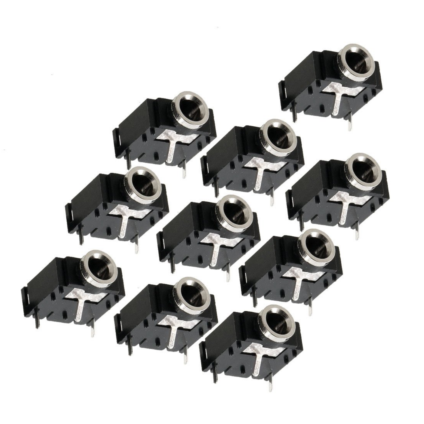 PCB Mount 3.5mm Female Stereo Jack Socket Connector - pack of 10