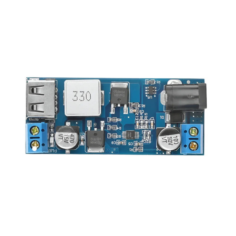 24V/12V to 5V 5A Power Module – DC-DC XY-3606 Step-Down Converter with USB Fast Charging -Robocraze