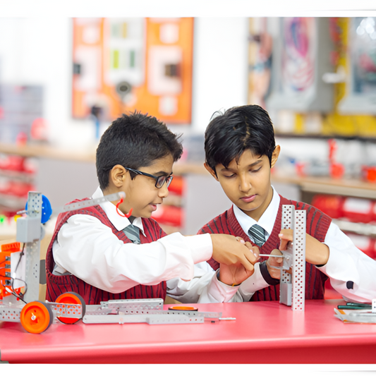 Kids Interacting With Robotics & STEM Kits in a STEM Lab