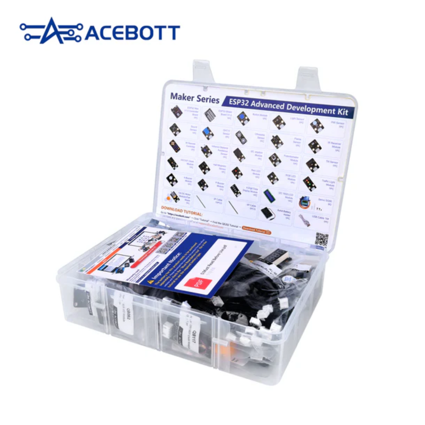 ACEBOTT QE202 ESP32 Advanced Electronic Sensor Project Learning Kit 26-in-1 - Robocraze