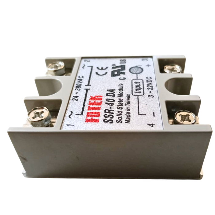 Fofek SSR-40DA 3-32VDC to 24-380VAC Solid State Relay – 40A AC power control relay. -Robocraze