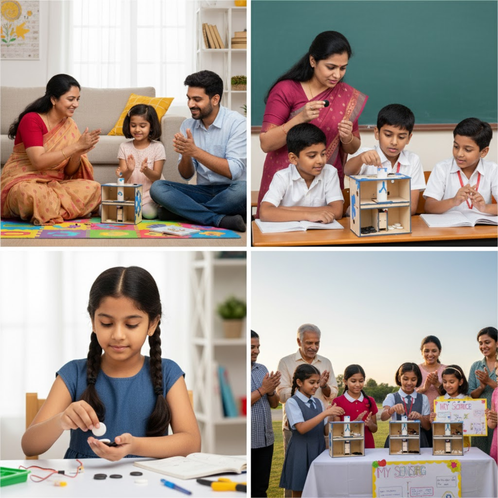 Pludo DIY Kids Auto Sorter Kit – Light Sensing STEM Kit for Ages 8–11 (Grade 3–5) - DIY Kit -Pludo Education Kit -Robocraze