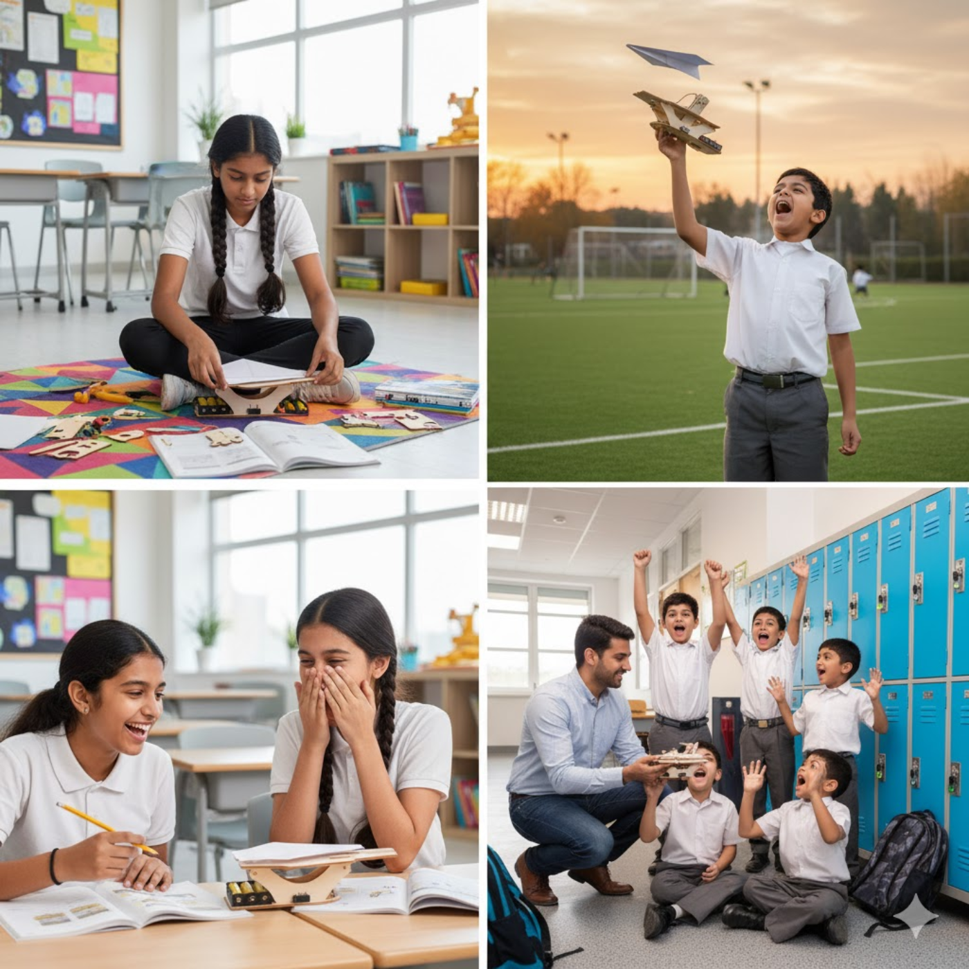 Pludo Paper Plane Launcher Kit – Friction Force Fun Carrier Catapult for Kids (11–14 Yrs) | Grade 6–8 Physics Learning Toy - Robocraze