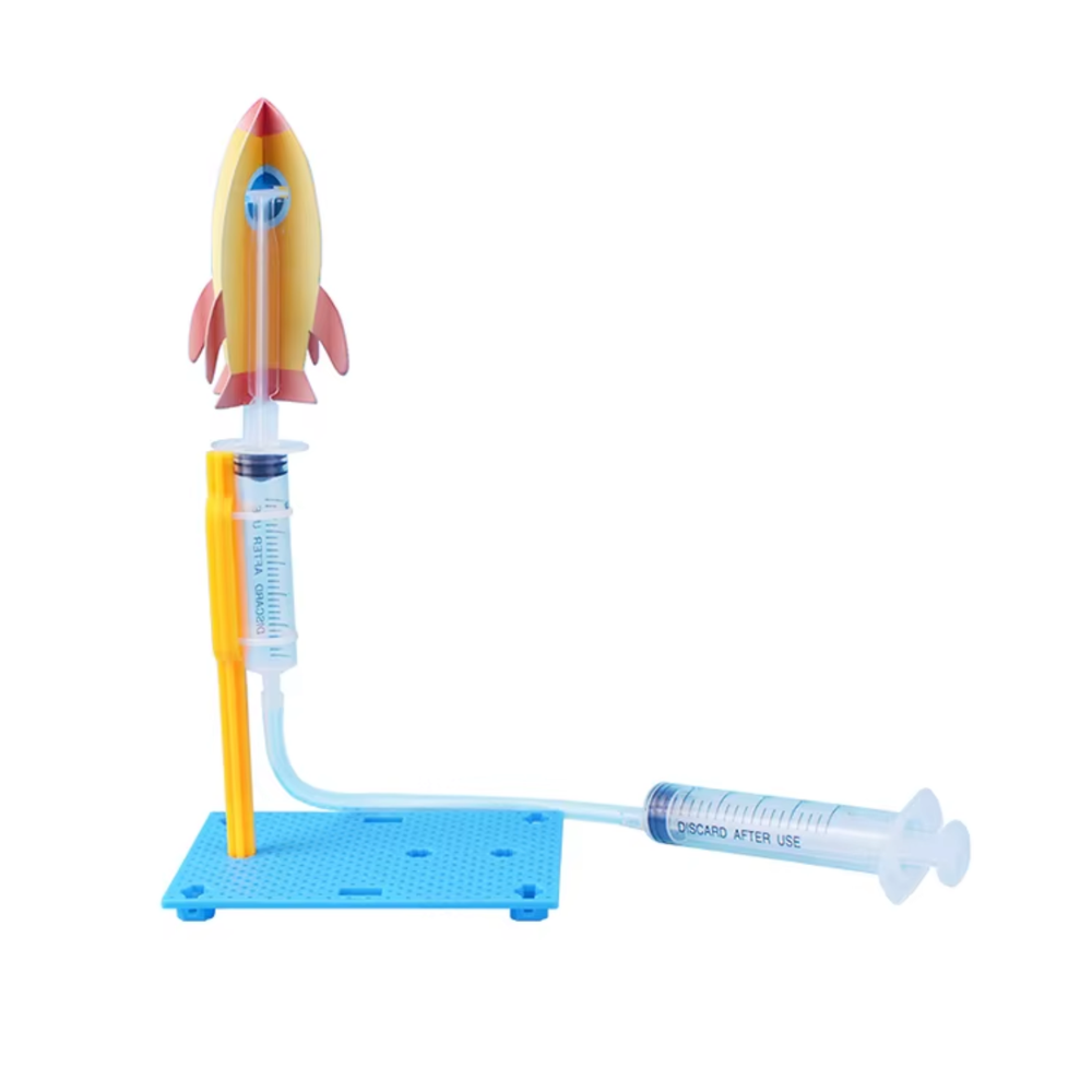 Pludo Rocket Launcher Kit DIY Science Kitt – Learn Air Pressure Rocket Launch Concepts for Ages 8–11 | Grade 3–5 -DIY Kit -Pludo Educational Kit - Robocraze