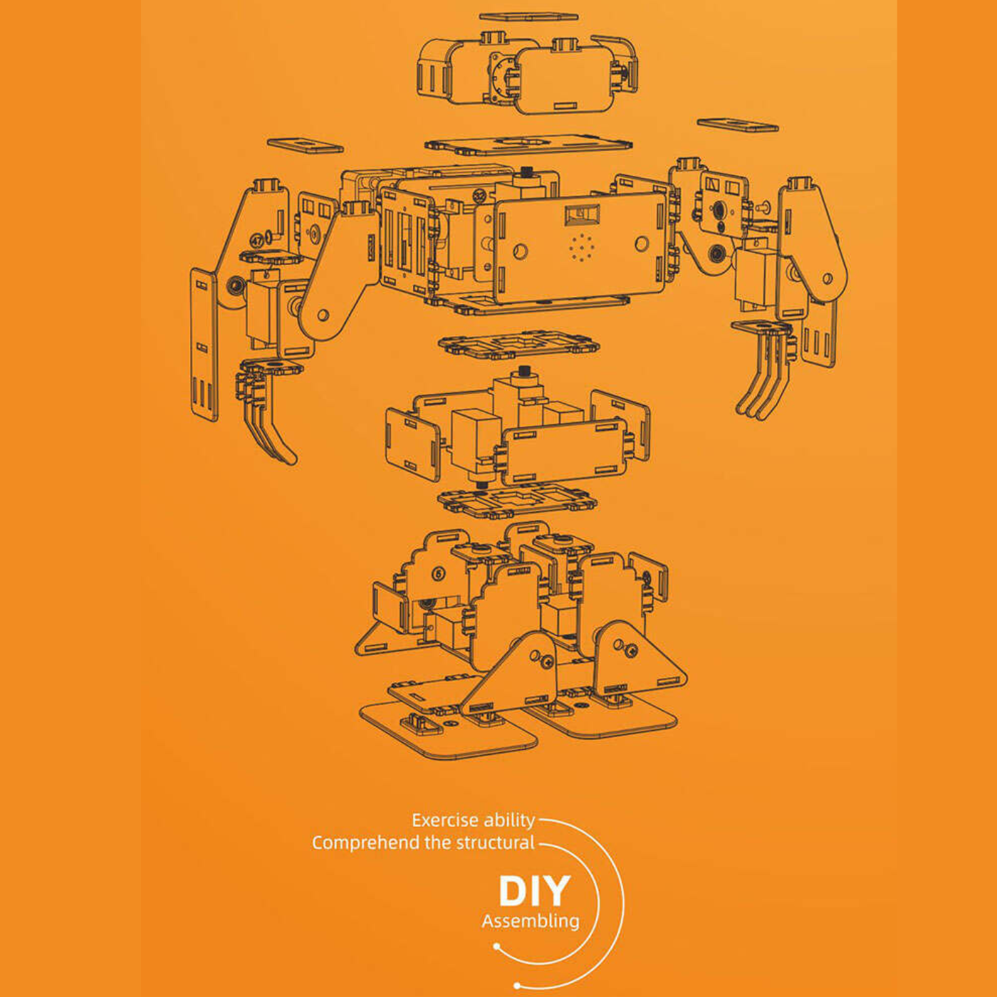 RoboMaker JMC-SV-1707 10 DOF Humanoid Robot Kit -DIY Kits -Robotic Kits -Robocraze