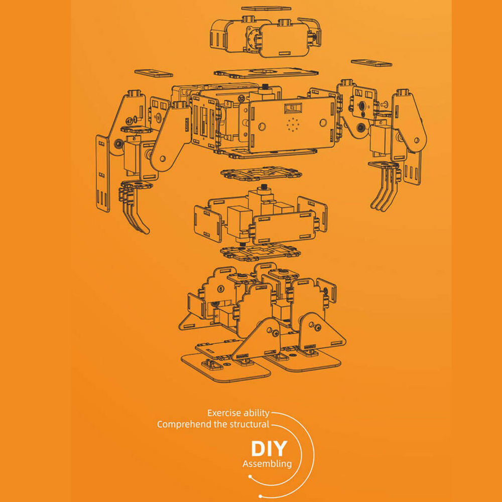 RoboMaker JMC-SV-1707 10 DOF Humanoid Robot Kit -DIY Kits -Robotic Kits -Robocraze