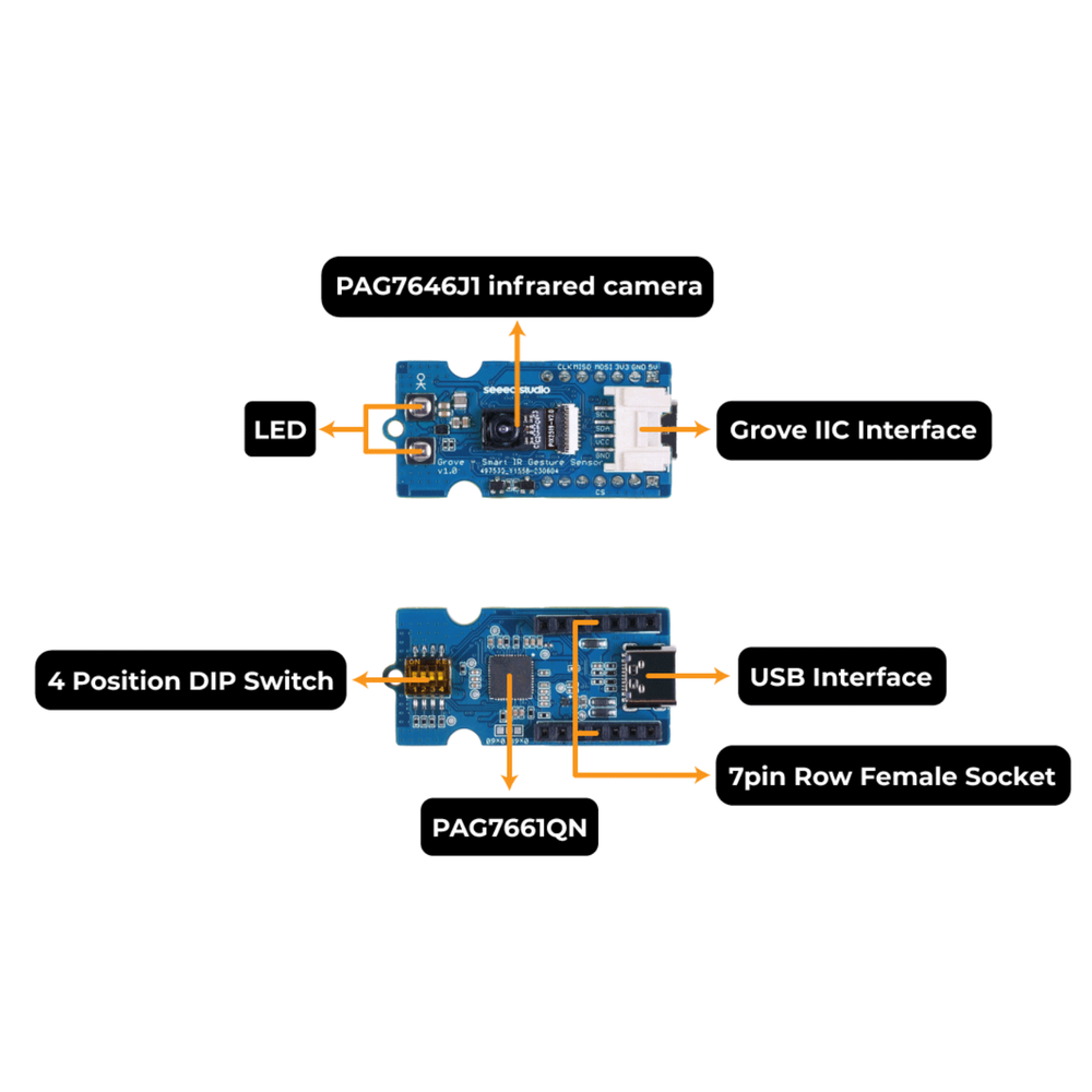 Seeed Studio Grove Smart IR Gesture Recognition Sensor Module -Sensors -Light/Colour/Camera Sensors -Robocraze