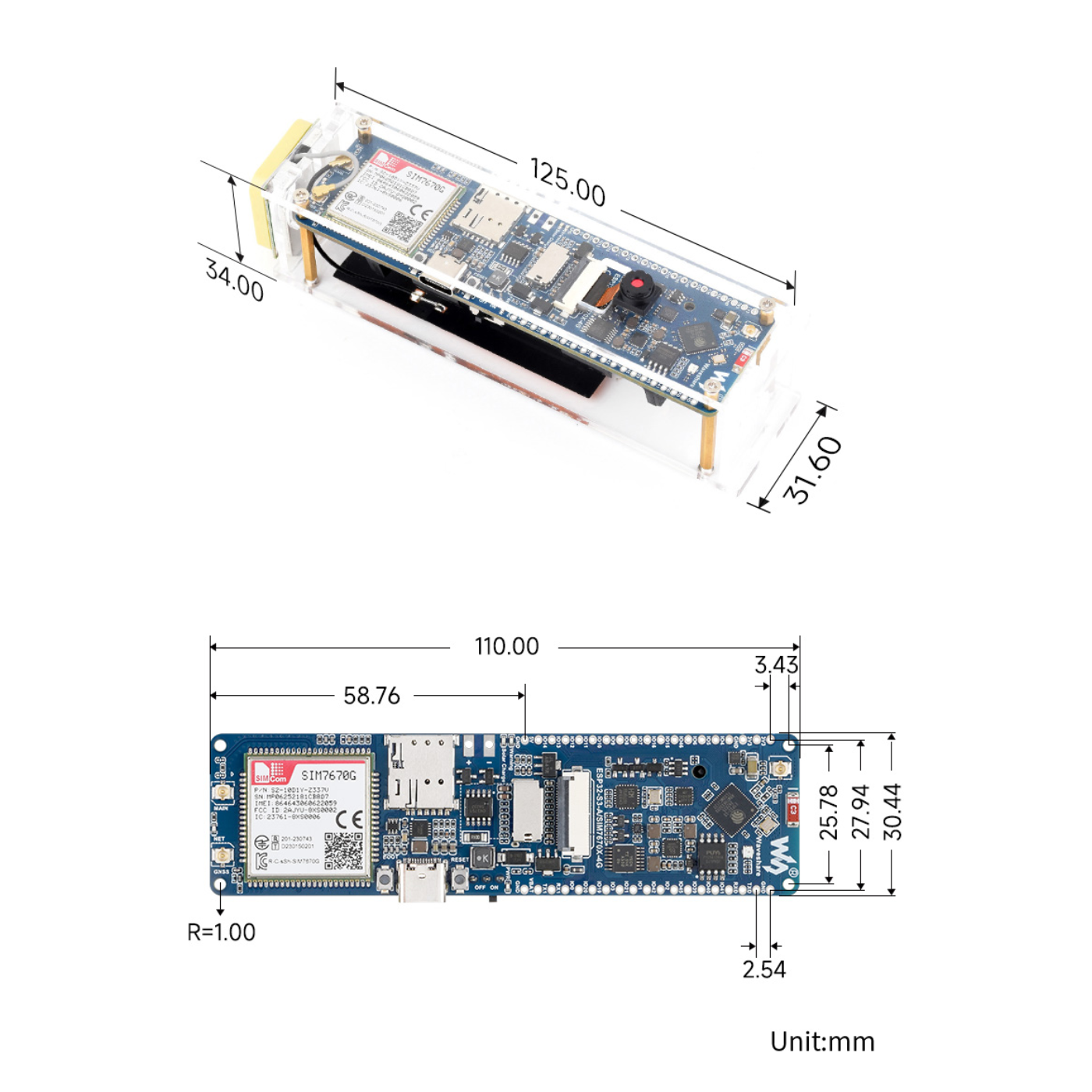 Waveshare ESP32-S3 SIM7670G 4G Development Board – LTE Cat-1, WiFi, Bluetooth & GNSS -IoT & Wireless Boards -ESP Modules -Robocraze