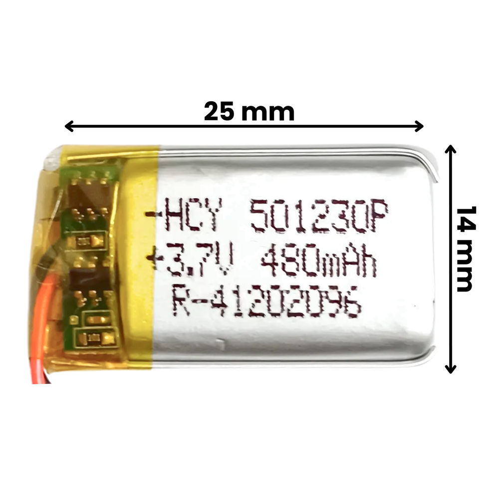 Witty Fox 480mAh Rechargeable 3.7v Lithium Polymer Battery -LiPo Battery for Drone -Robocraze