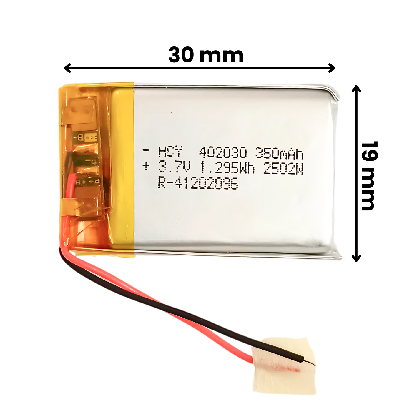 Witty Fox Rechargeable 350mAh 3.7V Lithium Polymer Battery -LiPo Battery for Drone -Robocraze