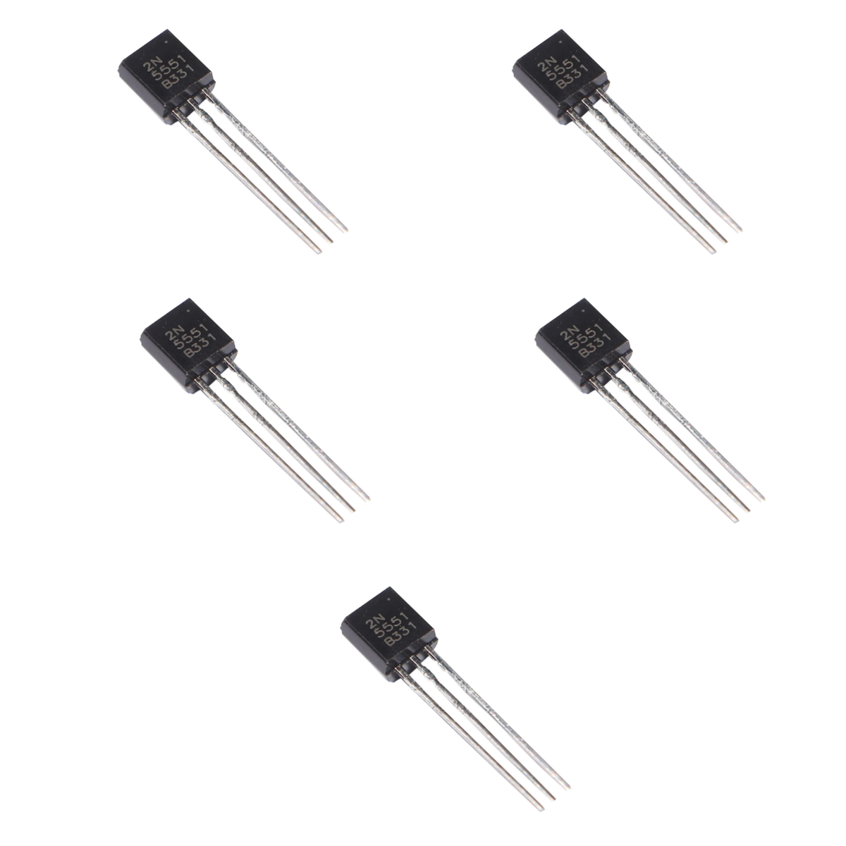 2N5551 NPN High Voltage TO92 Amplifier Transistor - Pack of 5