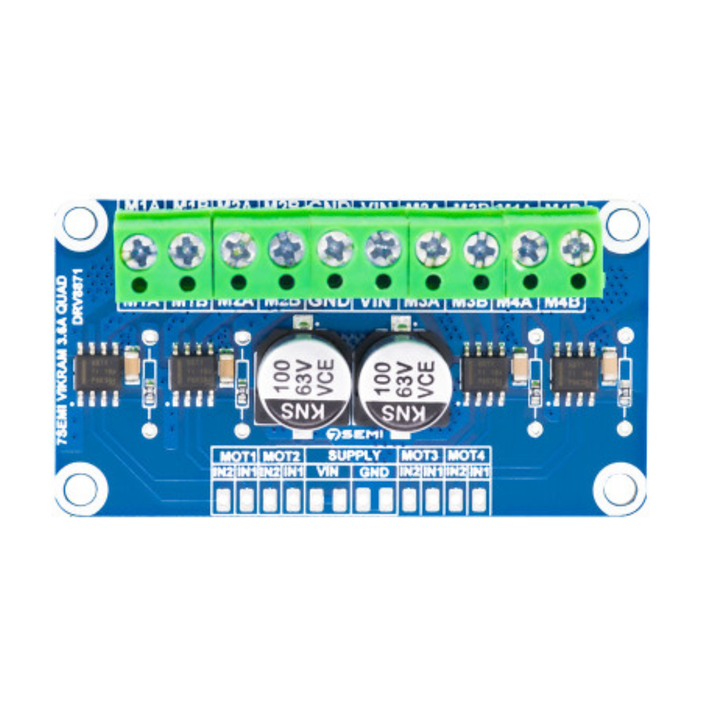 7Semi Vikram-453R6Q 45V 3.6A Quad Channel Motor Driver (4 Channel) - Robocraze